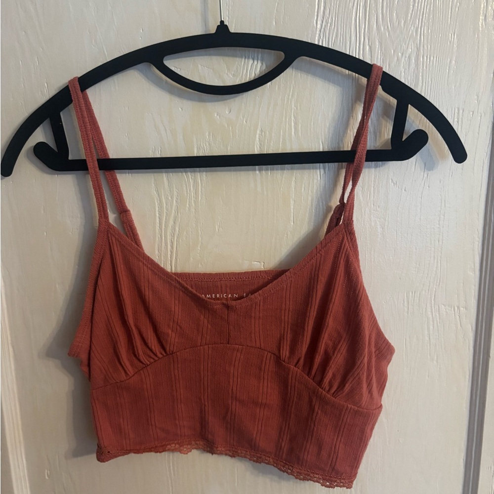 American Eagle Rusty Pink Ribbed Cami